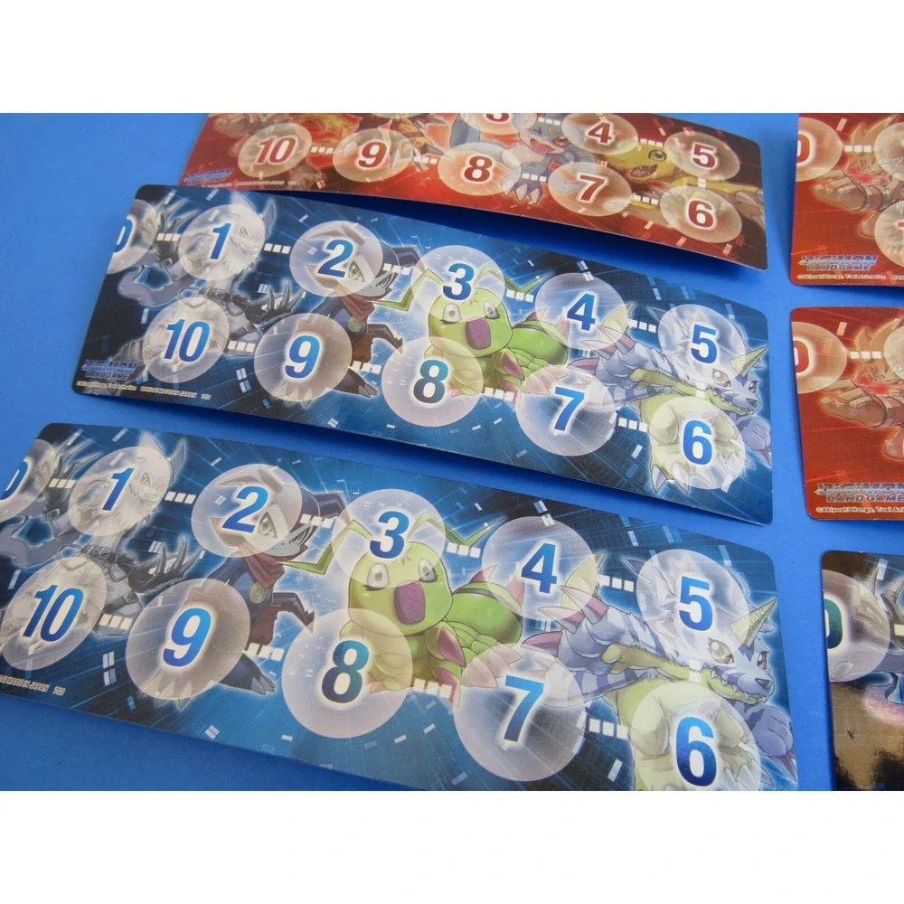 Digimon Memory Gauge Cards Set of 6 TCG CCG Red Blue Bandai Made in Japan